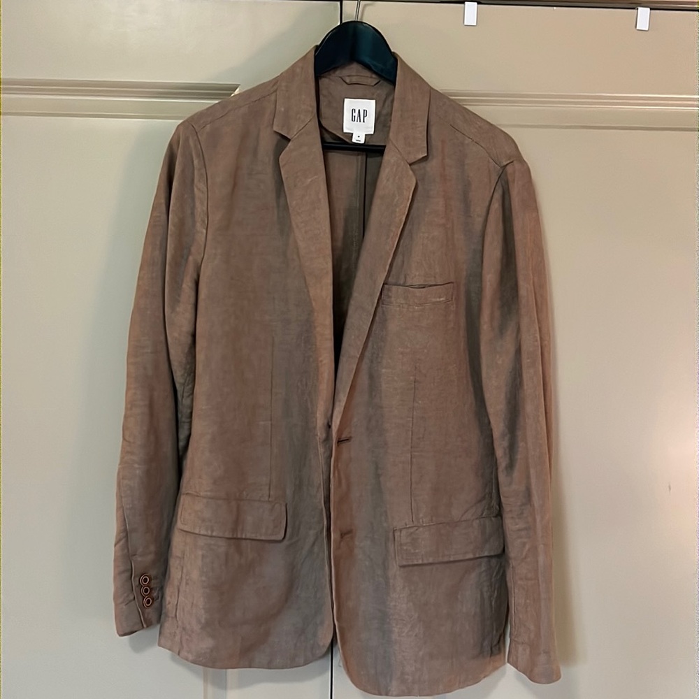Gap Men’s Medium, Khaki Linen/Cotton Jacket